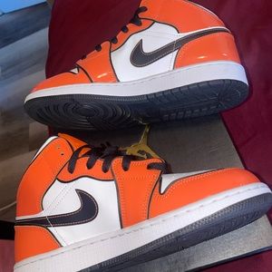 Brand new jordan 1 mids turf orange